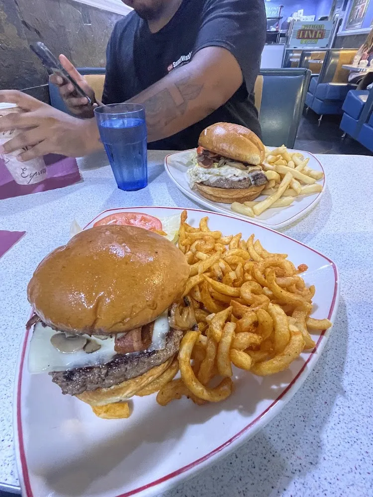Super Burger with Curly Fries